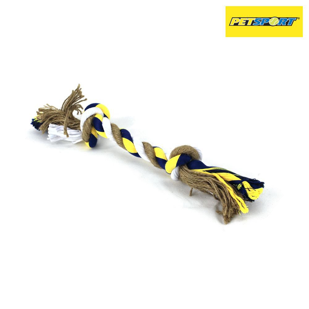 PetSport Knotenseil TRIPLE TEX Baumwoll-Seil Zerrspiel Spieltau Kauseil Wurfseil
